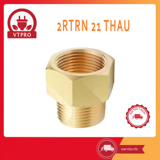 Nối ren trong ren ngoài inox, đồng thau 21/27, khớp nối ren trong ren ngoài 21