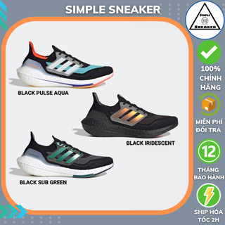 Giày Ultraboost 21 🔴Hàng Chính Hãng🔴 Giày Sneaker Adidas Ultra Boost 21 Black Pulse Aqua Thể Thao Chạy Bộ [S23867]