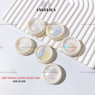 Set bột tráng gương nail ánh ngọc trai trang trí móng angelica tgnt