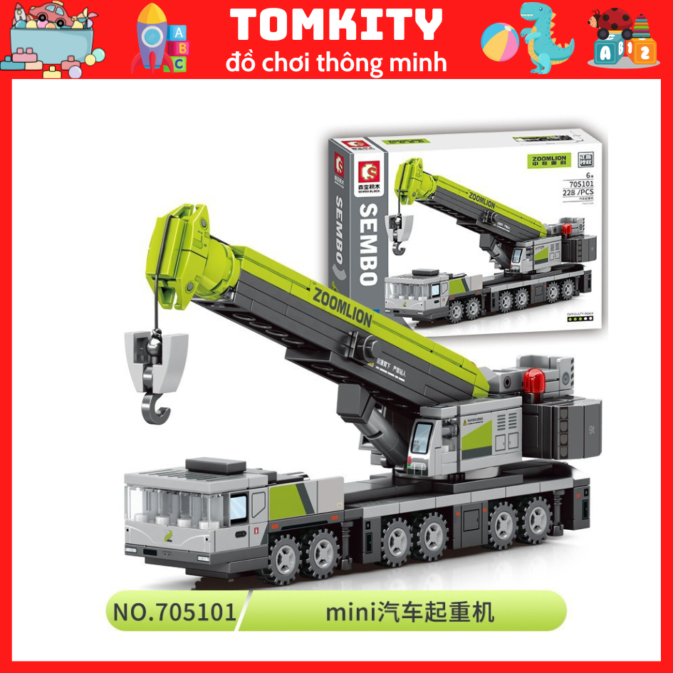 Đồ Chơi Lego Xe Công Trình, Lắp Ráp Mô Hình Lego Xe Công Trình Cho Bé - Đồ Chơi Trẻ Em