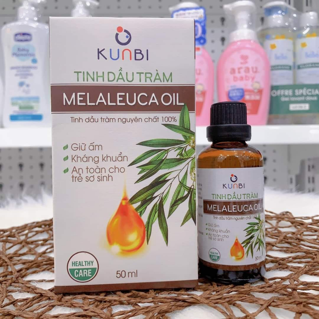 Tinh Dầu Tràm Nguyên Chất Kunbi Đuổi Muỗi, Bôi Chân Ngực Bụng, Pha Nước Tắm Chai 50ml An Toàn Cho Trẻ Sơ Sinh Lamkids