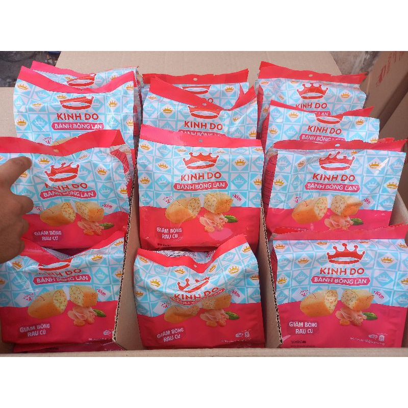 Bánh Bông lan Kinh Đô vị giăm bông rau củ gói 85gam