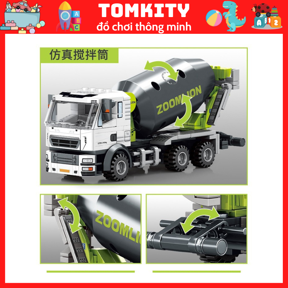 Đồ Chơi Lego Xe Công Trình, Lắp Ráp Mô Hình Lego Xe Công Trình Cho Bé - Đồ Chơi Trẻ Em