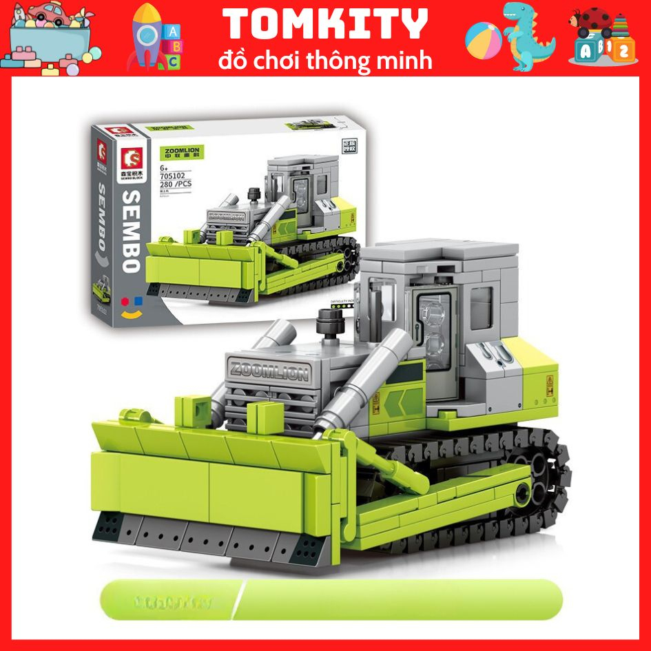 Đồ Chơi Lego Xe Công Trình, Lắp Ráp Mô Hình Lego Xe Công Trình Cho Bé - Đồ Chơi Trẻ Em