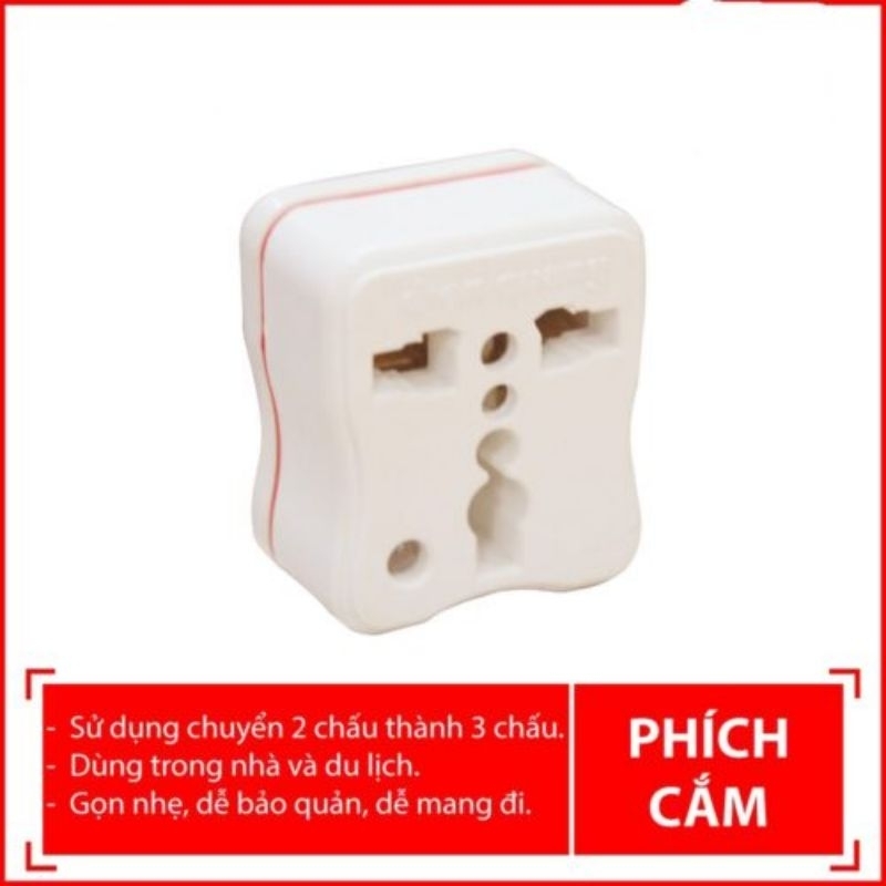 Phích Cắm Chuyển 2 Chấu Thành 3 Chấu Của Điện Quang- Dễ Sử Dụng – An Toàn Cho Người Sử Dụng – Thắp Sáng Tây Nguyên