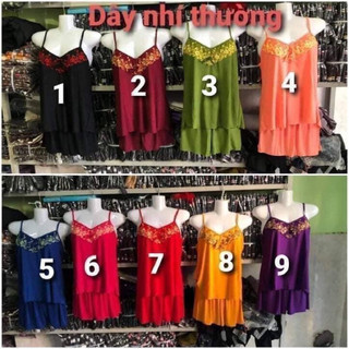 [45-75kg] Bộ đùi thun lạnh 2 dây phối ren