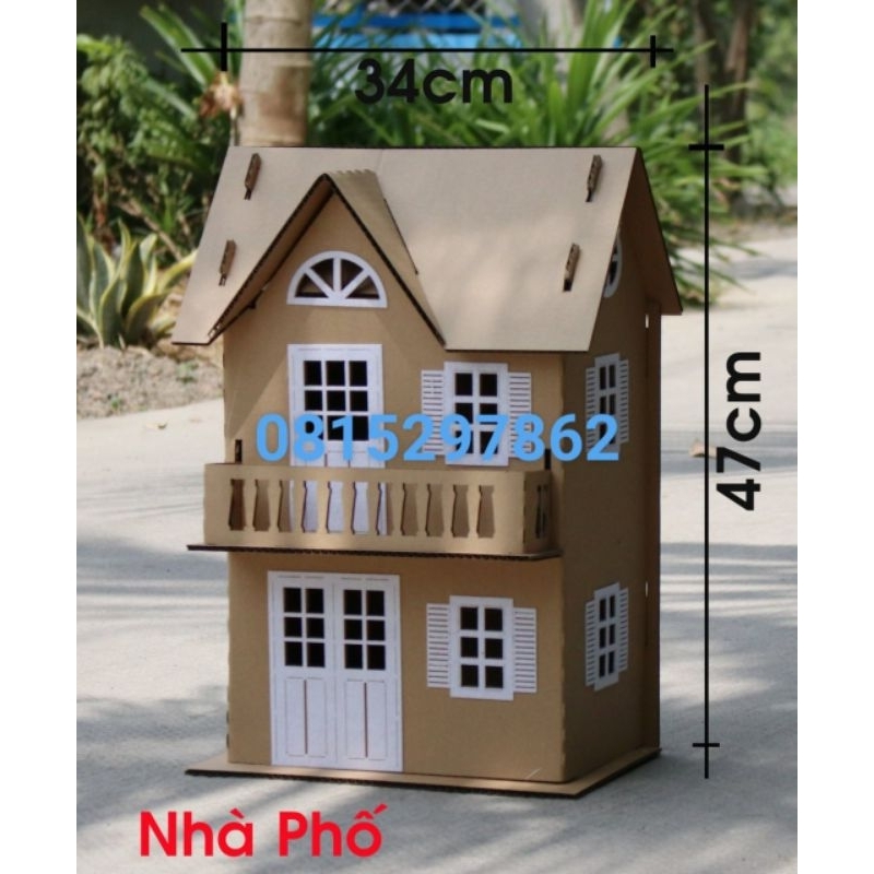 Mô hình nhà bằng bìa carton