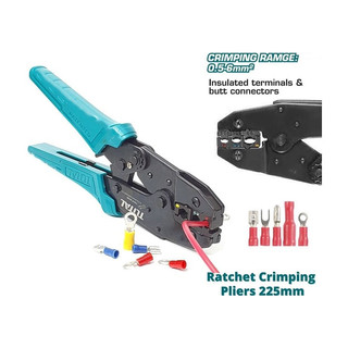 Kềm bấm cos đầu dây cách điện awg20- 10 thcpj0506 total