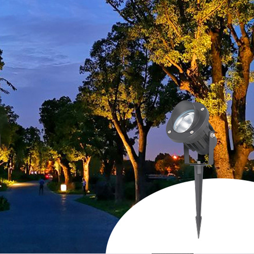 Đèn cắm cỏ đèn chiếu cây công suất 10w ánh sáng vàng chuyên trang trí sân vườn cây xanh hàng ngoài trời chống nước