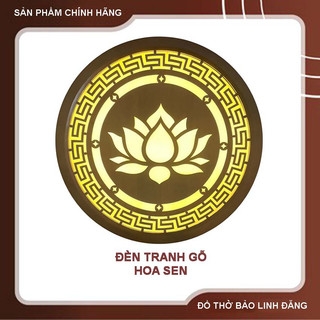 Đèn Tranh Gỗ Laser, Đèn Hào Quang, Trang Trí Bàn Thờ, Gia Tiên, Tượng Phật