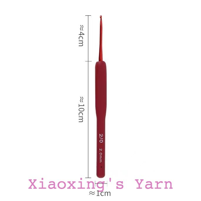 Kim móc đỏ cán dẻo bằng thép không gỉ êm tay 2-6mm tlip đỏ | Xiaoxing's Yarn