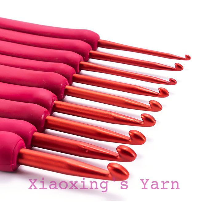 Kim móc đỏ cán dẻo bằng thép không gỉ êm tay 2-6mm tlip đỏ | Xiaoxing's Yarn