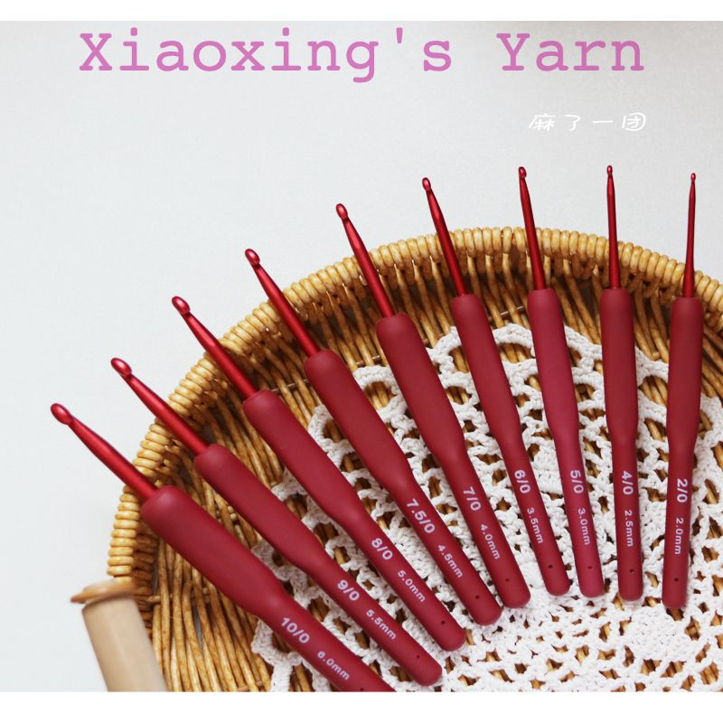 Kim móc đỏ cán dẻo bằng thép không gỉ êm tay 2-6mm tlip đỏ | Xiaoxing's Yarn