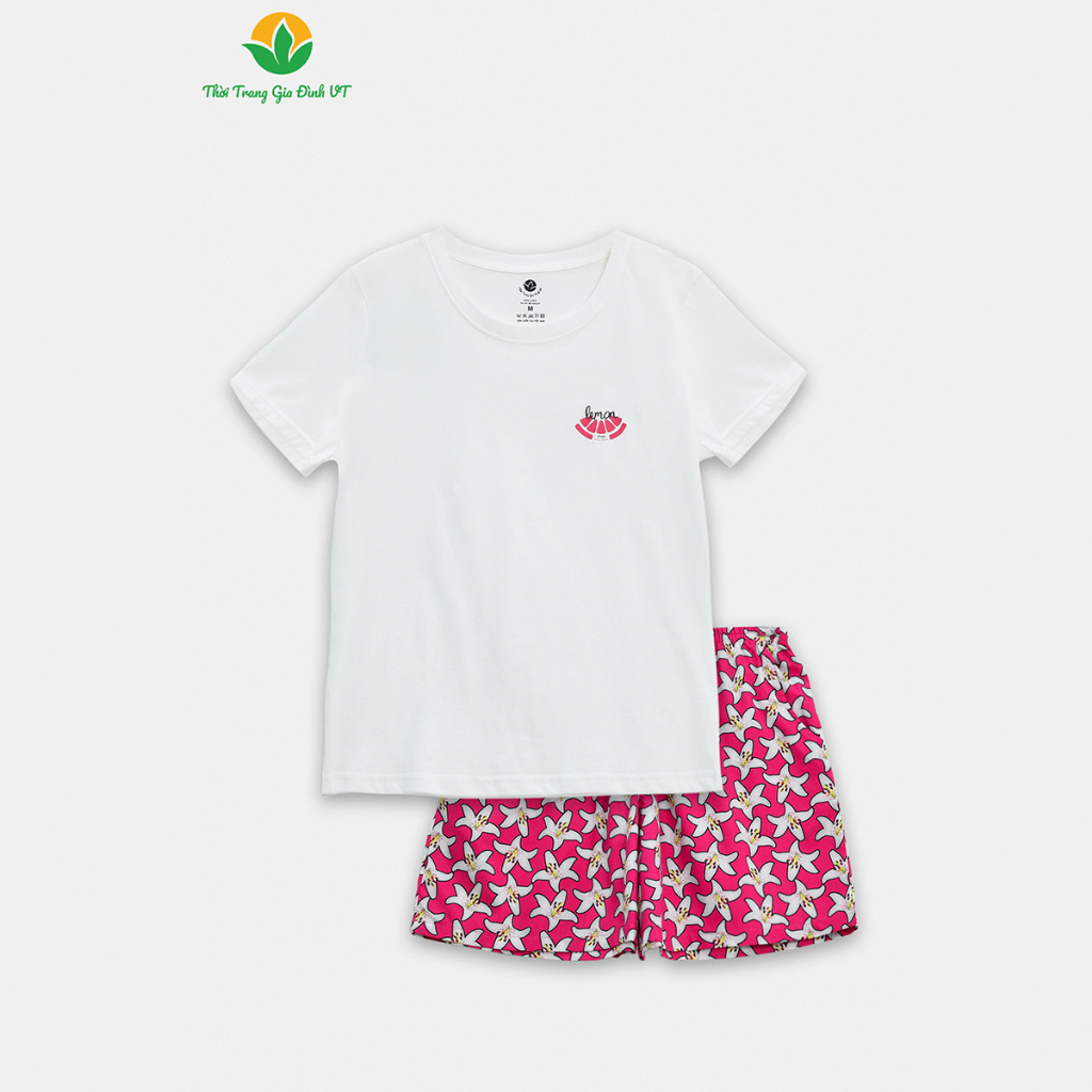 Bộ quần đùi áo cộc tay nữ mùa hè Việt Thắng, quần đùi, áo cộc tay chất Cotton B43.2308