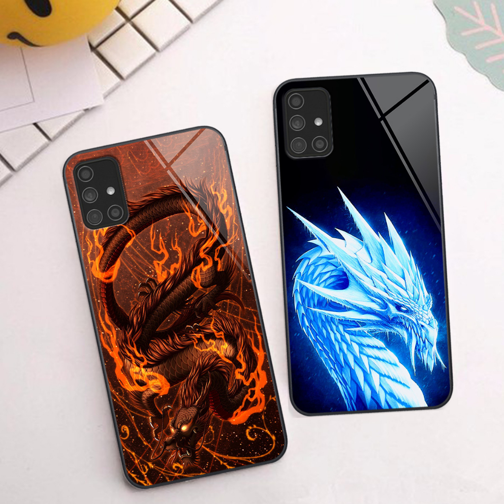 Ốp kính Samsung A31 / A51 / A71 in hình rồng sư tử siêu ngầu cá tính thể hiện chất riêng của bạn