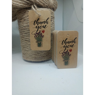 100 tag cảm ơn -giấy nâu-35k