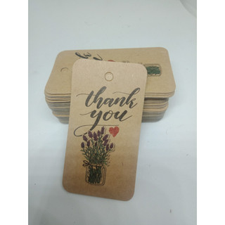 100 tag cảm ơn -giấy nâu-35k