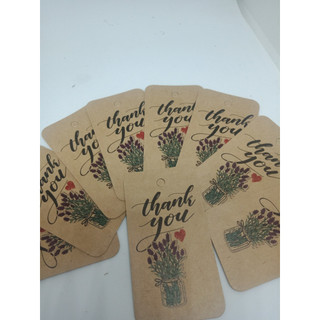 100 tag cảm ơn -giấy nâu-35k