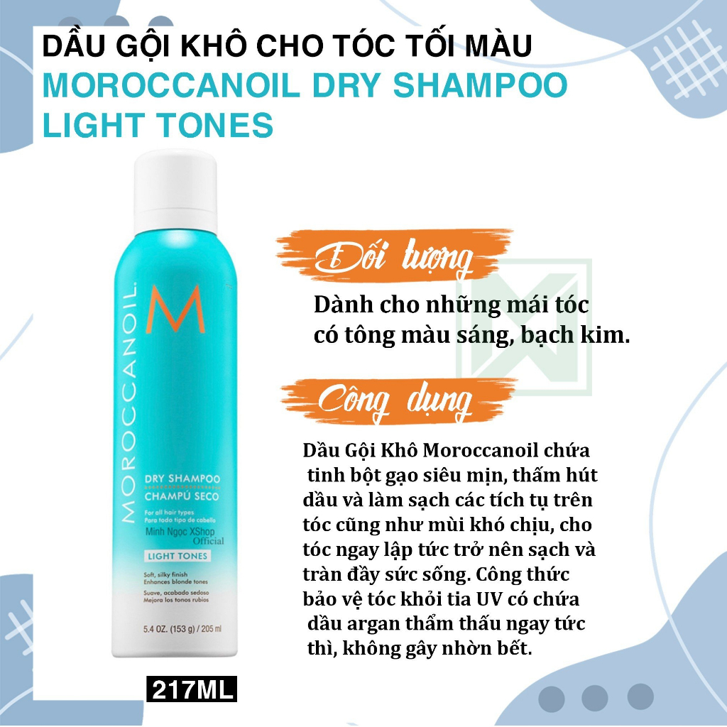 Dầu gội khô Moroccanoil Dry Shampoo 217ML