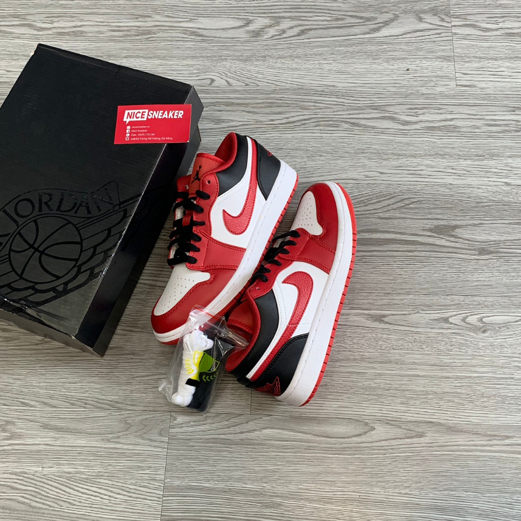 Giày Jordan 1 Low Reverse Black Toe, Giay Thể Thao Đỏ Đen Nam Nữ Full Box - NICE SNEAKER | Chất lượng siêu cấp.