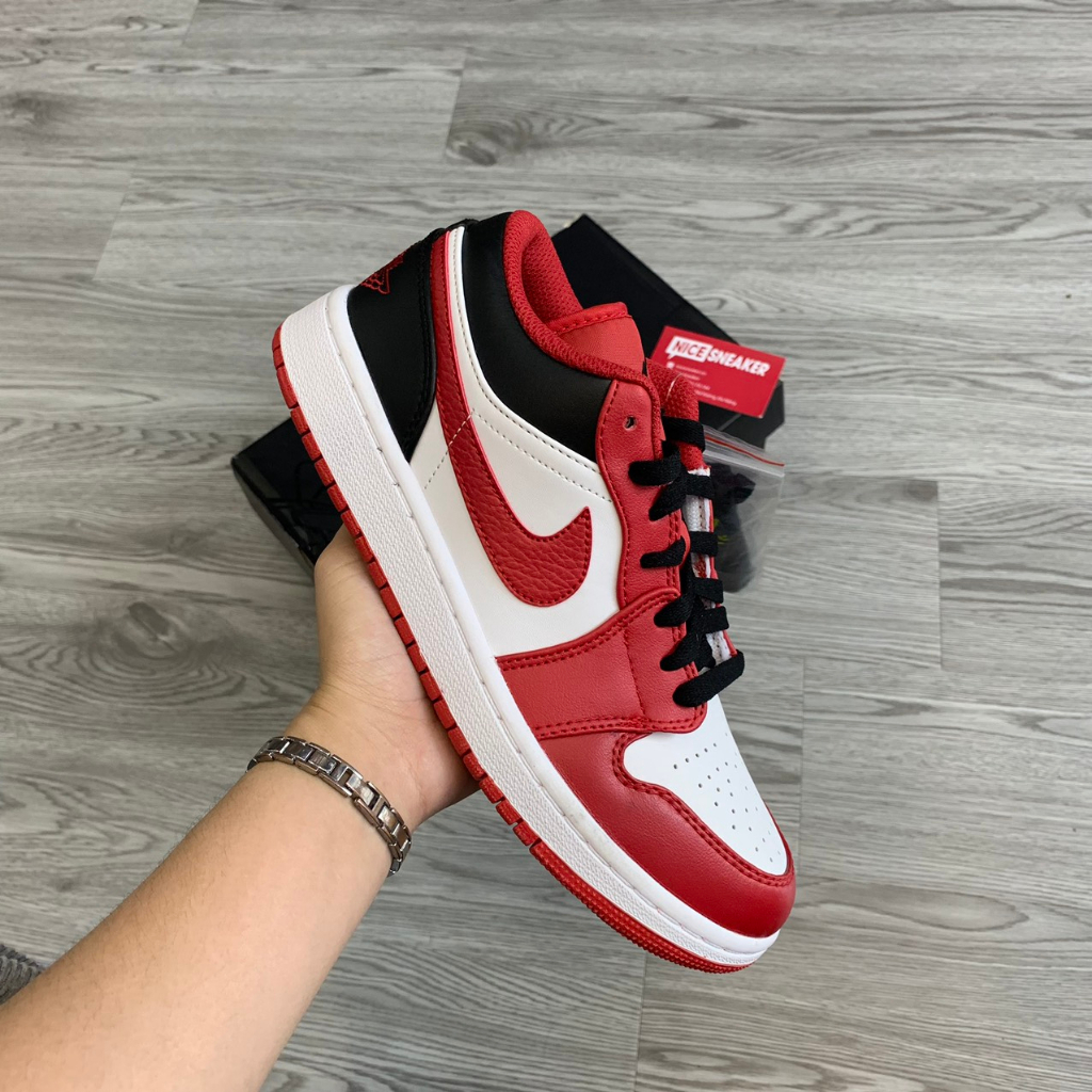 Giày Jordan 1 Low Reverse Black Toe, Giay Thể Thao Đỏ Đen Nam Nữ Full Box - NICE SNEAKER | Chất lượng siêu cấp.