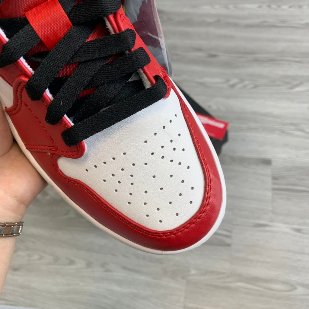 Giày Jordan 1 Low Reverse Black Toe, Giay Thể Thao Đỏ Đen Nam Nữ Full Box - NICE SNEAKER | Chất lượng siêu cấp.