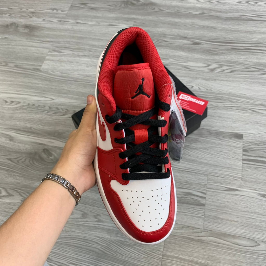 Giày Jordan 1 Low Reverse Black Toe, Giay Thể Thao Đỏ Đen Nam Nữ Full Box - NICE SNEAKER | Chất lượng siêu cấp.