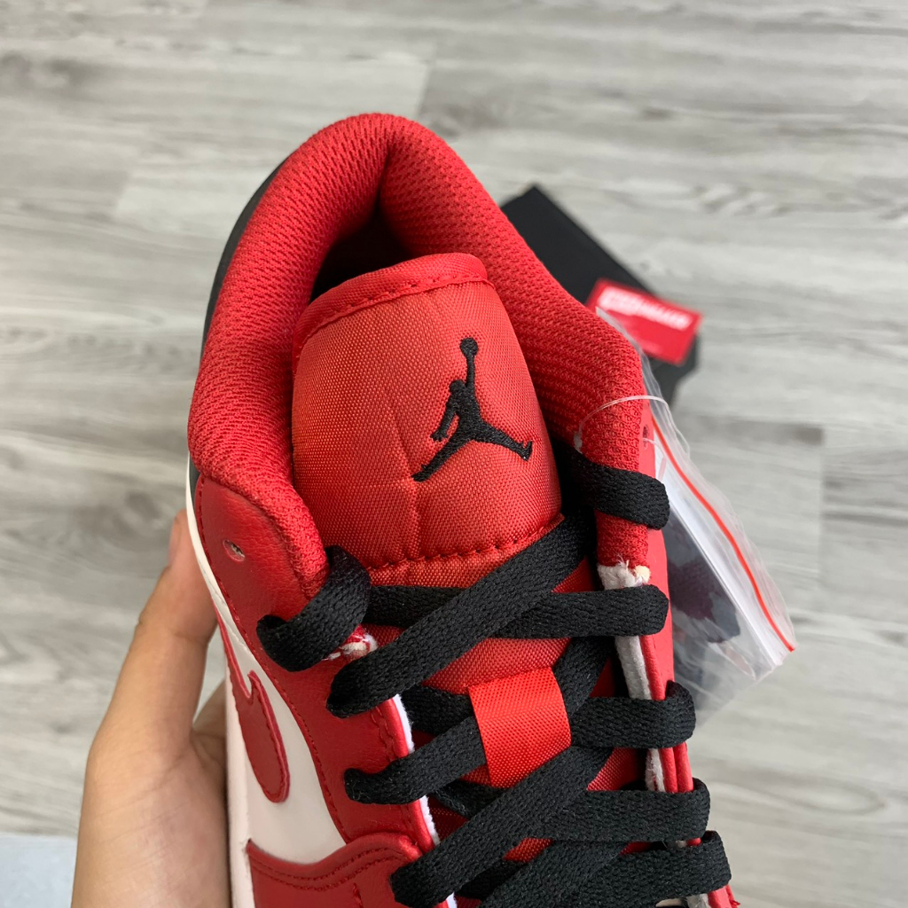 Giày Jordan 1 Low Reverse Black Toe, Giay Thể Thao Đỏ Đen Nam Nữ Full Box - NICE SNEAKER | Chất lượng siêu cấp.