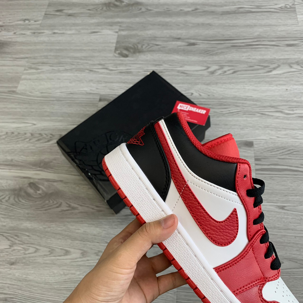 Giày Jordan 1 Low Reverse Black Toe, Giay Thể Thao Đỏ Đen Nam Nữ Full Box - NICE SNEAKER | Chất lượng siêu cấp.