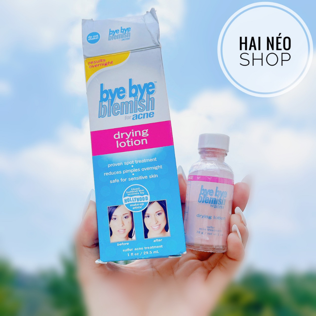 Chấm tr! mụn v!êm, mụn bọc, mụn mủ, trứng cá chứa 10% Sulfur, BHA & Kẽm Bye Bye Blemish Acne 29.5ml (Mỹ)