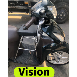 Ghế xe Vision yên nệm , ghế đôn ga inox yên nệm đen cao cấp