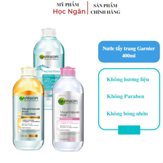 Nước tẩy trang Garnier 400ml, Hồng, Đỏ, Xanh Tím, Xanh Ngọc, Xanh Lô Hội, Hồng Sữa, Vàng, myphamhocngan1