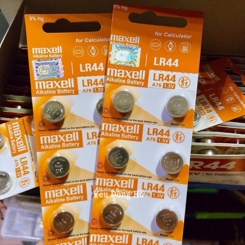 SET 5/10 VIÊN PIN NÚT LR44 MAXELL CHÍNH HÃNG - PIN CÚC AG13/A76/LR44/L1154 ĐỒNG HỒ, MÁY TÍNH, ĐỒ CHƠ