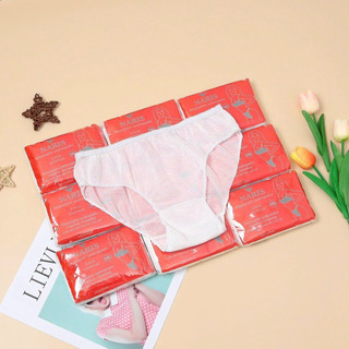 SET 6 QUẦN LÓT GIẤY 100% COTTON DÙNG 1 LẦN CHO MẸ BẦU SAU SINH/SINH VIÊN HỌC QUÂN SỰ/ DU LỊCH/ SPA