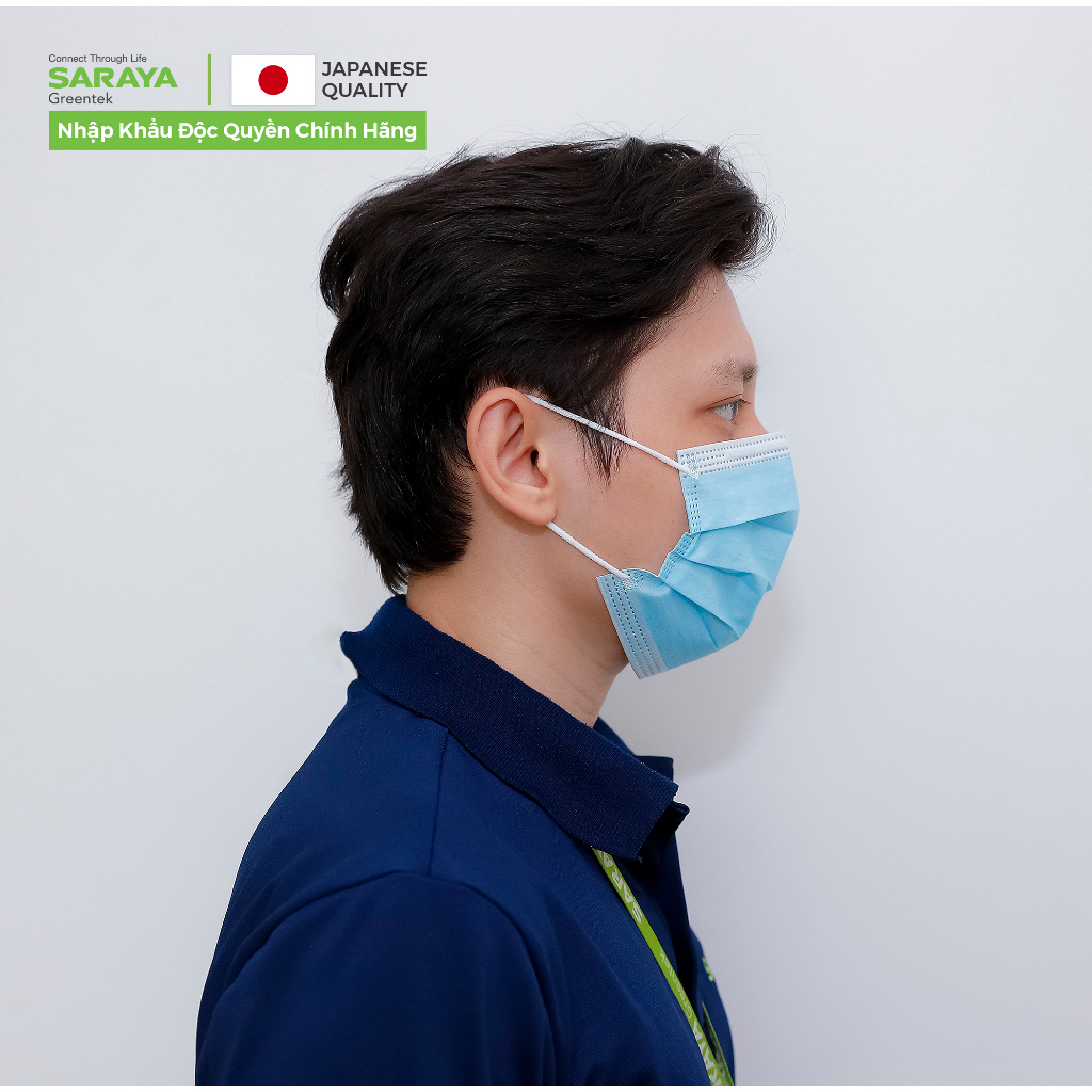 [COMBO 6 HỘP] Khẩu trang y tế 3 lớp Nhật Bản SARAYA, có giấy phép công bố TC từ Sở Y Tế Tp.HCM - 50 cái/hộp