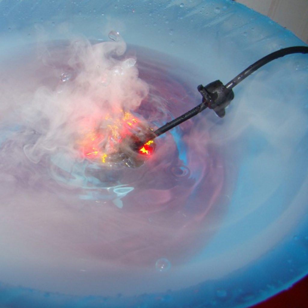 Máy tạo khói hồ cá mini phun sương có đèn đổi màu - Nguồn adapter 24v