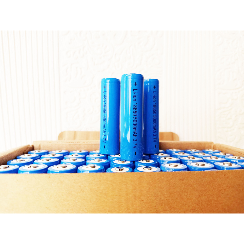 Bộ 5 Viên Pin 18650, Pin sạc 3.7V 18650 5000mAh Siêu Bền Dùng Cho Pin Sạc Dự Phòng, Đèn Pin, Tông Đơ, Chế Tạo Pin