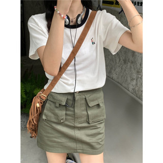 Áo Thun Thêu Baby Hàn Quốc, Chất Liệu Thun Cotton Thoáng Mát, Freesize Dưới 55kg
