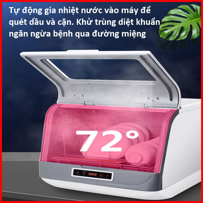 Máy rửa bát đĩa gia đình XINHHOME có tích hợp tiệt trùng bằng nước nóng khử khuẩn 99% - Bảo hành chính hãng 12 tháng