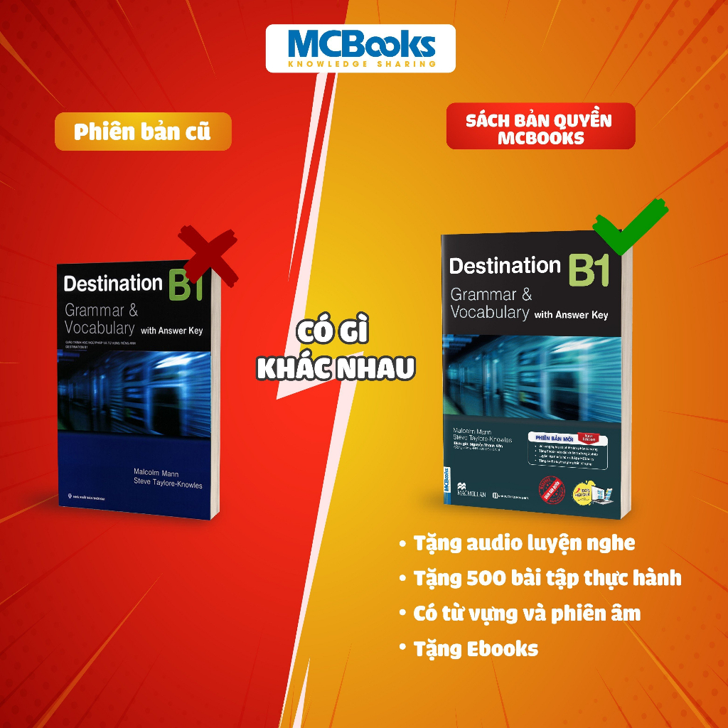 Sách - Destination B1 & B2 Grammar and Vocabulary Kèm Đáp Án Lẻ/Combo - Phiên bản mới 2023 MCBooks | BigBuy360 - bigbuy360.vn