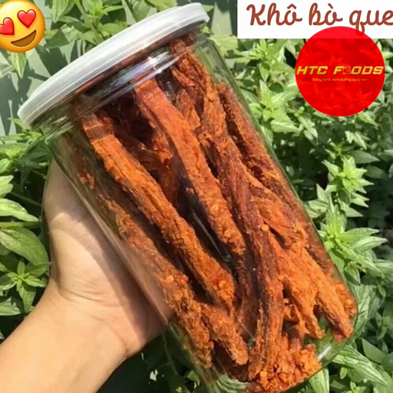 Khô bò que Tây Nguyên chất lượng thượng hạng, khô bò que cay thơm ngon hết ý, đậm vị, dai mềm, 100g/250g/500g, HTC Foods