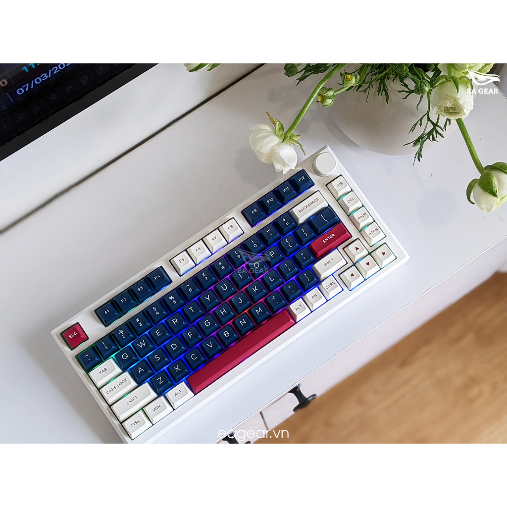 Kit bàn phím cơ custom FL-Esports MK750 3 modes, mạch XUÔI, gasket mount - EA Gear