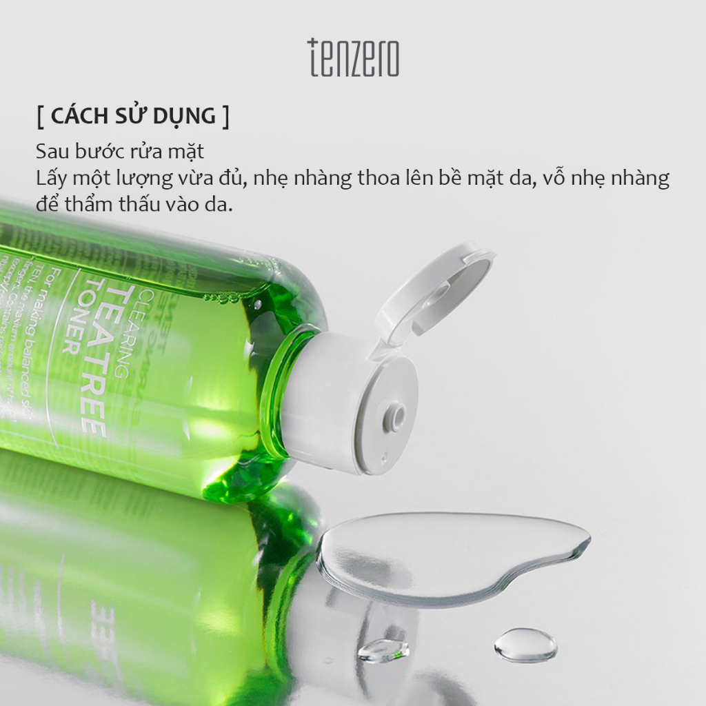 [5 LOẠI] Toner nước hoa hồng làm dịu da Tenzero Toner 300ml