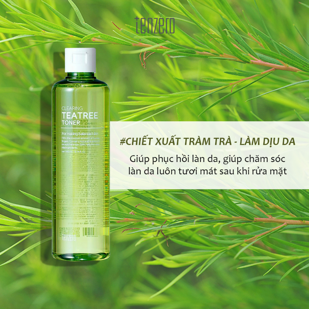 [5 LOẠI] Toner nước hoa hồng làm dịu da Tenzero Toner 300ml