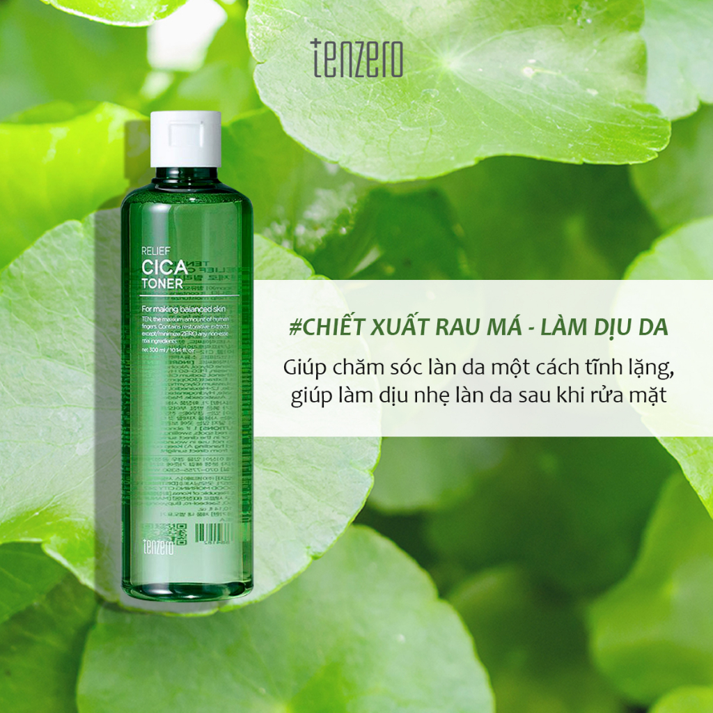 [5 LOẠI] Toner nước hoa hồng làm dịu da Tenzero Toner 300ml