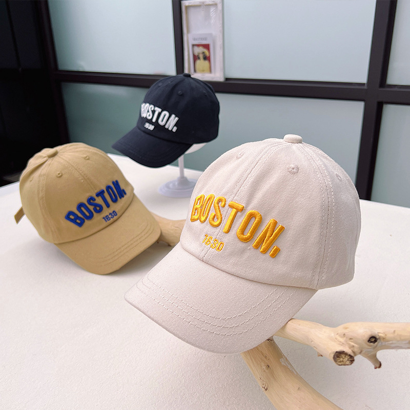 Mũ Nón Lưới Trai Chống Nắng Cho Bé Trai Bé Gái Thêu Chữ Boston Phong Cách Hàn Quốc