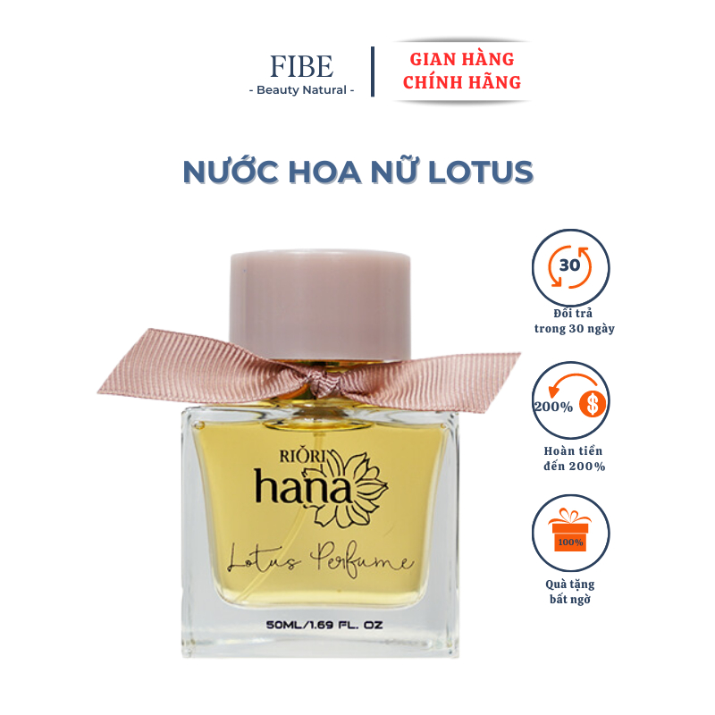 Nước hoa cho nữ thơm lâu RIORI, nước hoa nữ LOTUS PERFUME 50ML lưu hương 8 - 12 giờ Hàn Quốc