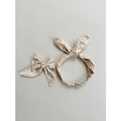 Bộ Phụ Kiện Băng Đô Và Kẹp Nơ Bé Gái Macro & Micro Floral Headband & Sets