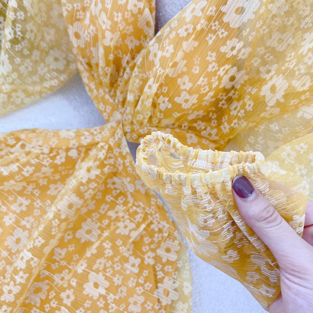 Đầm ren nổi cut out eo quá đẹp Freesize dưới 55kg