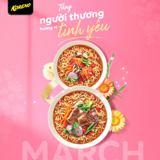[LỐC 10 GÓI] MÌ KORENO JUMBO 1KG - HÀN QUỐC